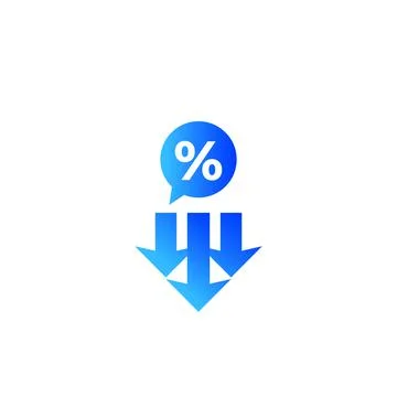 Profit decrease, reduction icon, vector 库存插图