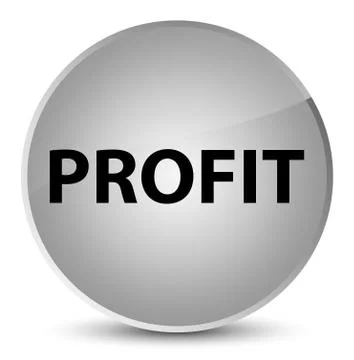 Profit elegant white round button Stock Illustration