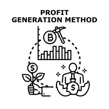 Profit generation method concept flat illustration Stock Illustration