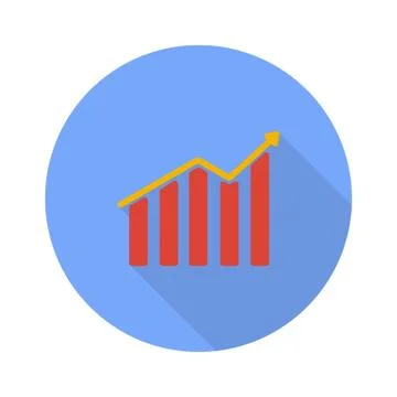 Profit graph on a white background Stock Illustration