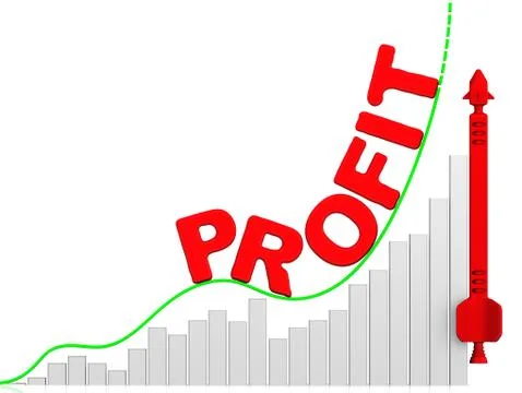 Profit. The growth chart Ilustração Stock