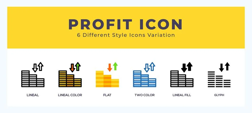Profit icon in different style vector illustration. 库存插图