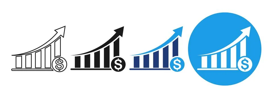 Profit Increase Concept Vector illustration Illustrazione stock