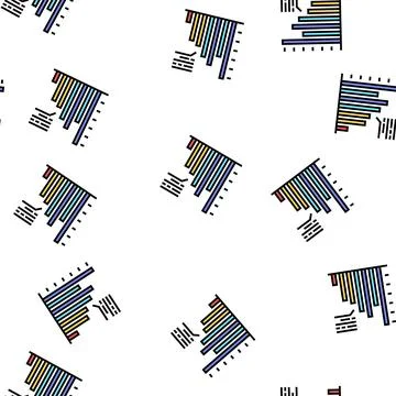 Profit infographic vector seamless pattern Illustrazione stock