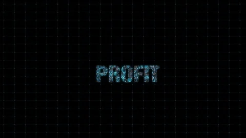 Profit, information technology, digital animated text with binary code, single Stock Footage 105052077