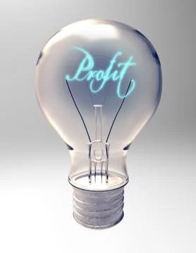 Profit light bulb Stock Illustration