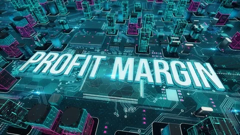 Profit Margin digital technology hi-tech concept Stock Footage 110297808