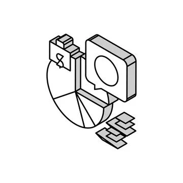 Profit margin isometric icon vector illustration Stock Illustration