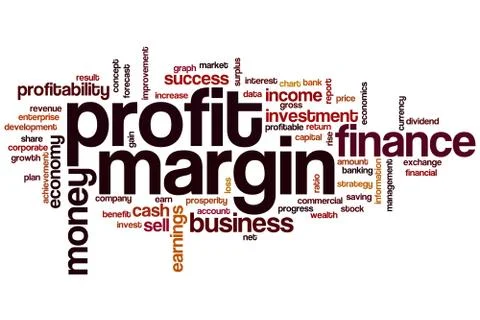 Profit margin word cloud Stock Illustration