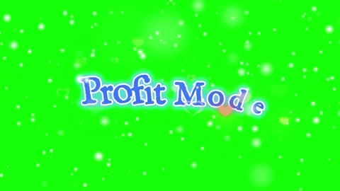 Profit mode text animation over green screen background with floating heart 库存影片 338388207