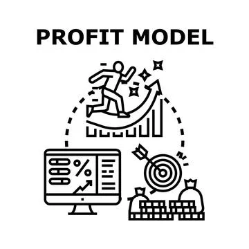 Profit model vector concept illustrating business growth Stock Illustration