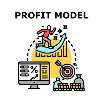 Profit model vector concept illustrating business growth Stock Illustration