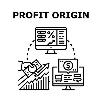 Profit origin business earning source concept 库存插图