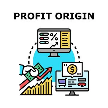 Profit origin business earning source concept 스톡 일러스트