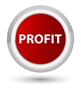 Profit prime red round button Stock Illustration