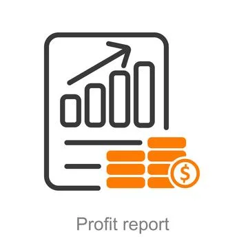 Profit report Stock Illustration