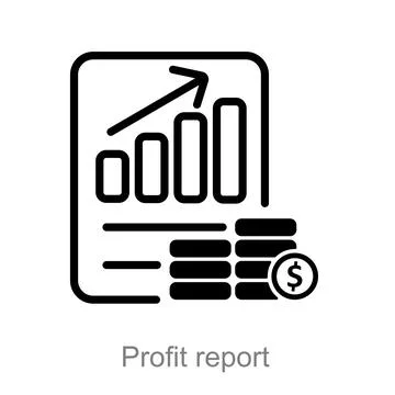 Profit report Stock Illustration