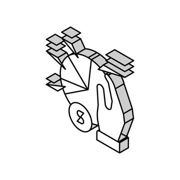 Profit share isometric icon vector illustration Stock Illustration