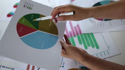 Profit Statement Analysis and Statistics Stock Footage 218423297