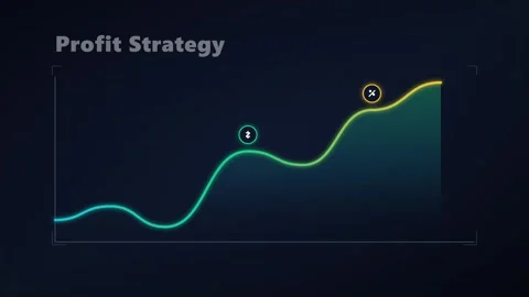 Profit strategy growth chart: animated financial data visualization and mar.. Stock Footage 337565637