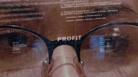 Profit text on background of developer Stock Footage 151835878