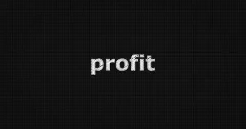 PROFIT text on board Stock-Illustration