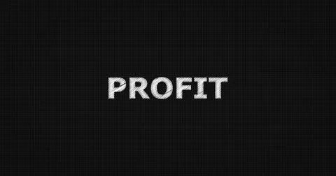 PROFIT text on board Stock Illustration