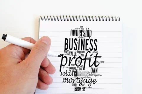 Profit word cloud collage Stock Photos