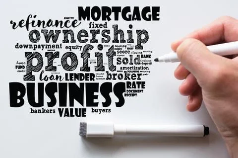 Profit word cloud collage Stock Photos