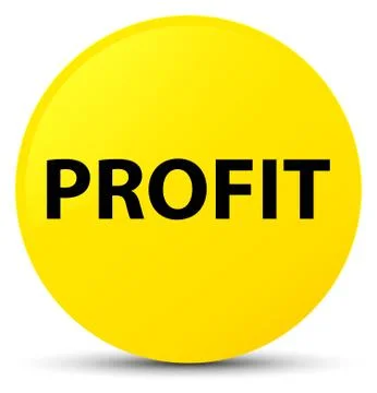 Profit yellow round button Illustrazione stock