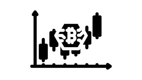Profitability cryptocurrency mining glyph icon animation Stock Footage 326737425