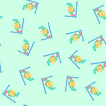 Profitability cryptocurrency mining vector seamless pattern Illustrazione stock