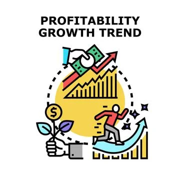 Profitability growth trend vector illustration concept Stock Illustration