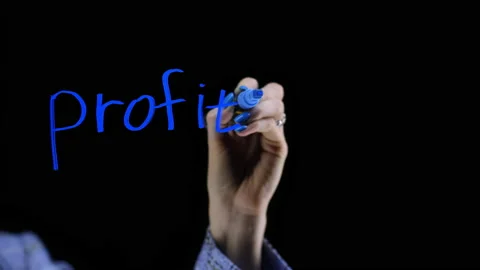 Profitabity on a black background. Stock Footage 169211367
