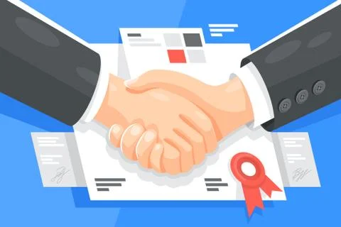 Profitable business partnership Illustrazione stock
