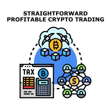 Profitable digital crypto currency money trading strategy Stock Illustration