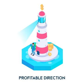 Profitable direction.  Stock Illustration