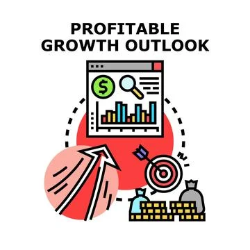 Profitable growth outlook with business development strategy Illustrazione stock
