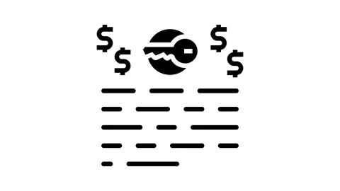 Profitable keywords glyph icon animation Stock-Footage 224815807