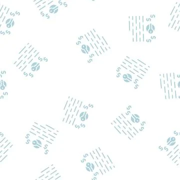 Profitable keywords glyph seamless pattern Stock Illustration