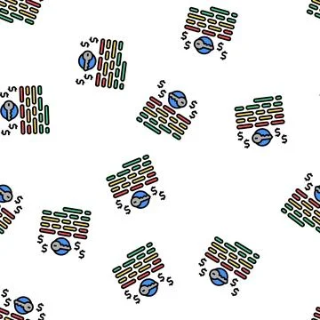 Profitable keywords vector seamless pattern Stock Illustration