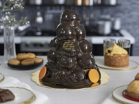 Profiterole Cake Stock Photos