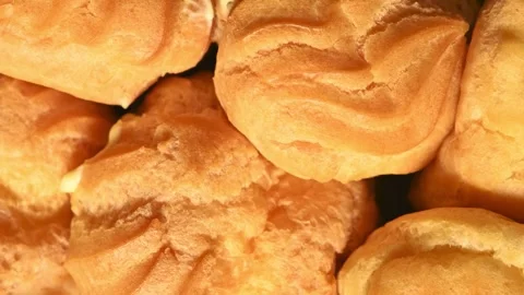 Profiteroles Dessert Texture Background Stock Footage 339230332