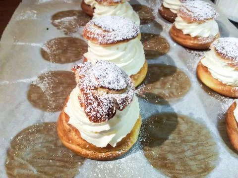 Profiteroles Foto stock