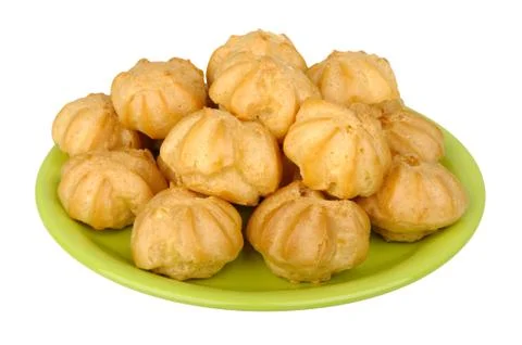 Profiteroles on a plate Stock Photos