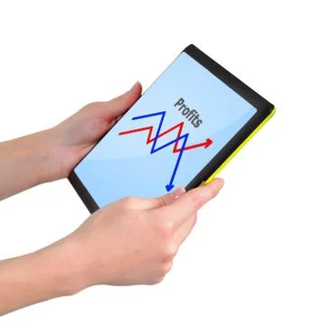 Profits on touchpad Stock Illustration