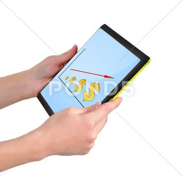 Profits on touchpad Stock Illustration
