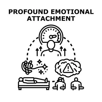 Profound emotional attachment concept vector illustration Stock Illustration