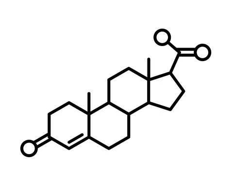 Progesterone chemical formula Stock Illustration