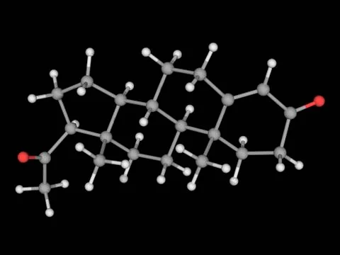 Progesterone hormone molecule Stock Illustration